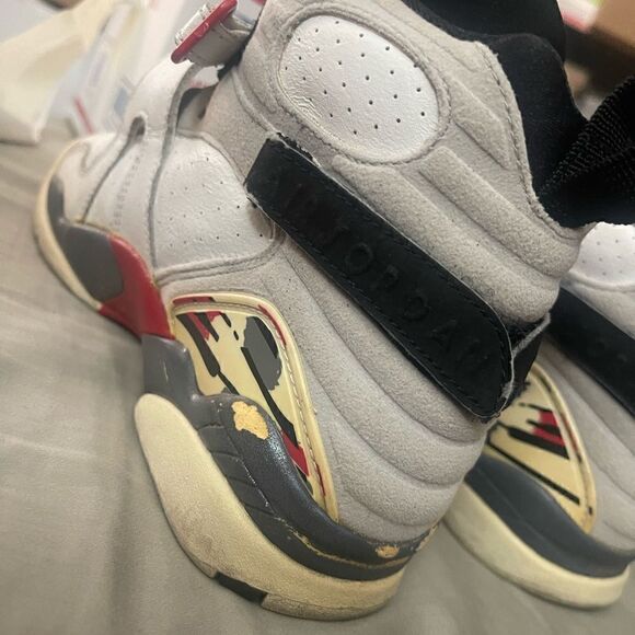 305368-101 Air Jordan 8 VIII Retro 2002 Bugs Bunny 5Y Womens 6.5 or 7 White Red - Picture 5 of 16